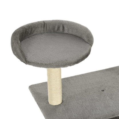 Albero per Gatti con Tiragraffi in Sisal 95 cm Grigio - homemem39