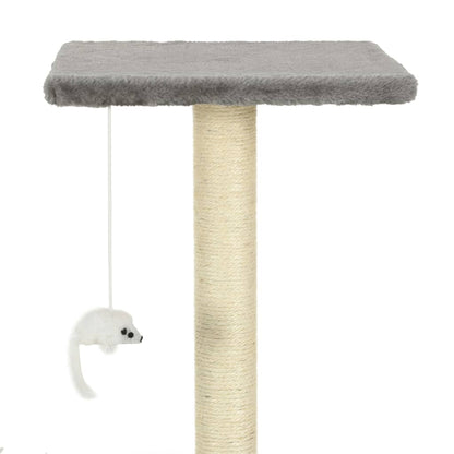 Albero per Gatti con Tiragraffi in Sisal 95 cm Grigio - homemem39