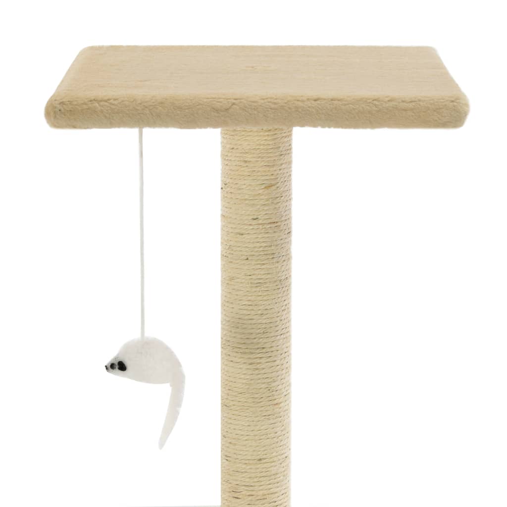 Albero per Gatti con Tiragraffi in Sisal 95 cm Beige - homemem39