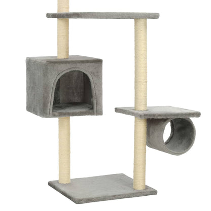 Albero per Gatti con Tiragraffi in Sisal 203 cm Grigio | homemem39