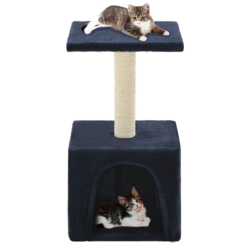 Albero per Gatti con Tiragraffi in Sisal 55 cm Blu Scuro | homemem39