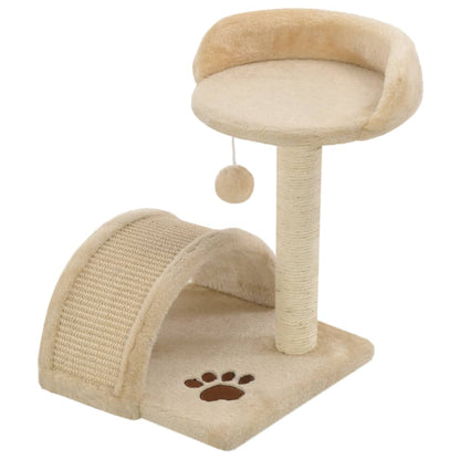 Albero per Gatti con Tiragraffi in Sisal 40 cm Beige e Marrone | homemem39