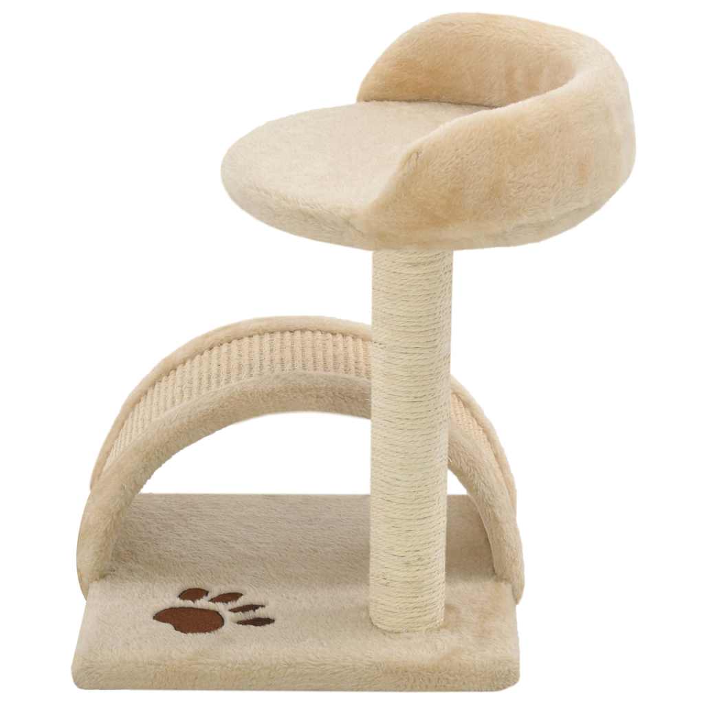 Albero per Gatti con Tiragraffi in Sisal 40 cm Beige e Marrone | homemem39