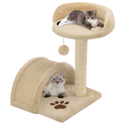 Albero per Gatti con Tiragraffi in Sisal 40 cm Beige e Marrone | homemem39