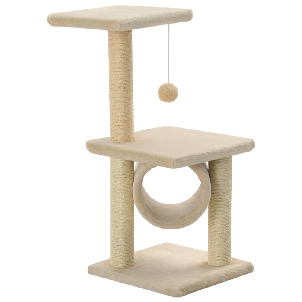 Albero per Gatti con Tiragraffi Sisal 65 cm Beige | homemem39