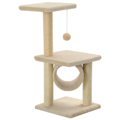 Albero per Gatti con Tiragraffi Sisal 65 cm Beige | homemem39