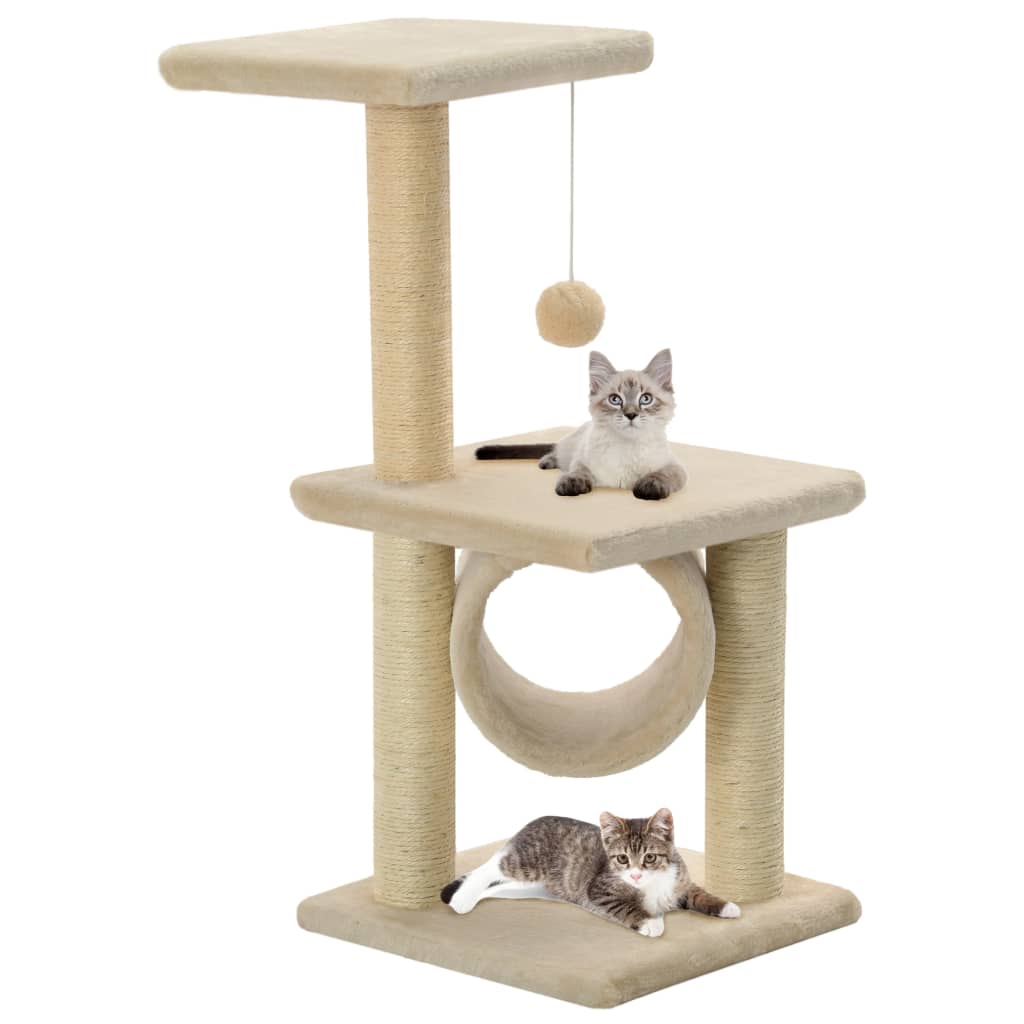 Albero per Gatti con Tiragraffi Sisal 65 cm Beige | homemem39