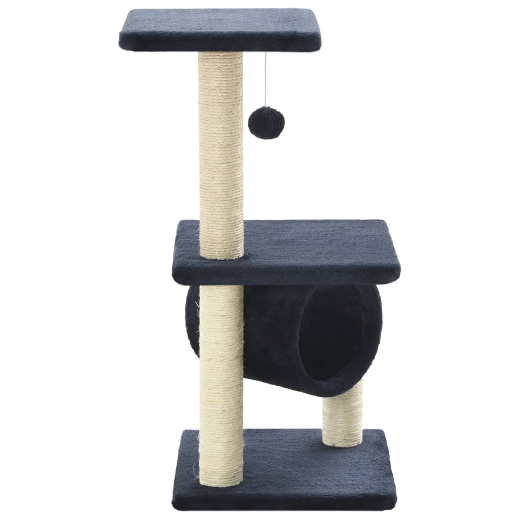 Albero per Gatti con Tiragraffi in Sisal 65 cm Blu Scuro | homemem39