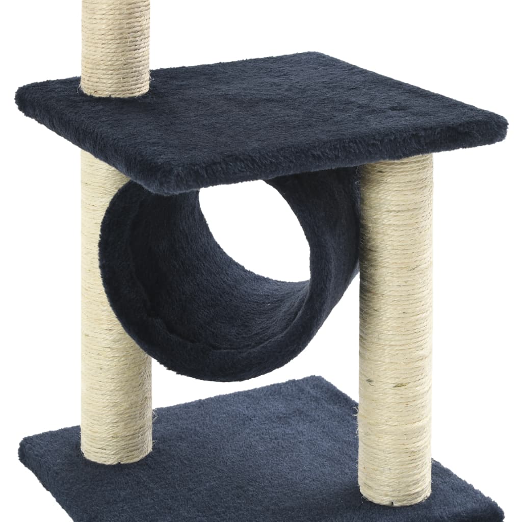 Albero per Gatti con Tiragraffi in Sisal 65 cm Blu Scuro | homemem39