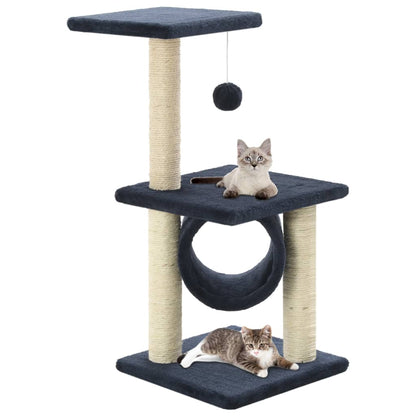 Albero per Gatti con Tiragraffi in Sisal 65 cm Blu Scuro | homemem39