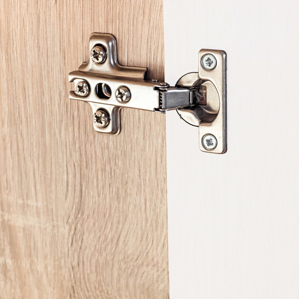 Parete Attrezzata Porta TV con Luci LED Rovere Sonoma e Bianco