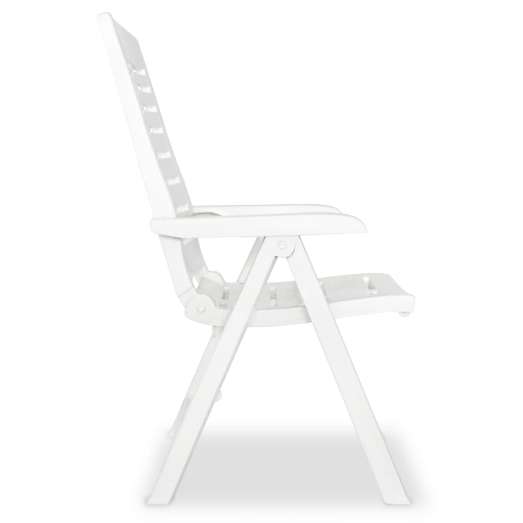 Sedie Reclinabili da Giardino 6 pz in Plastica Bianche | homemem39