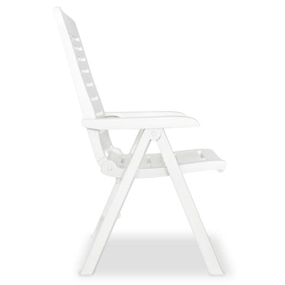 Sedie Reclinabili da Giardino 6 pz in Plastica Bianche | homemem39