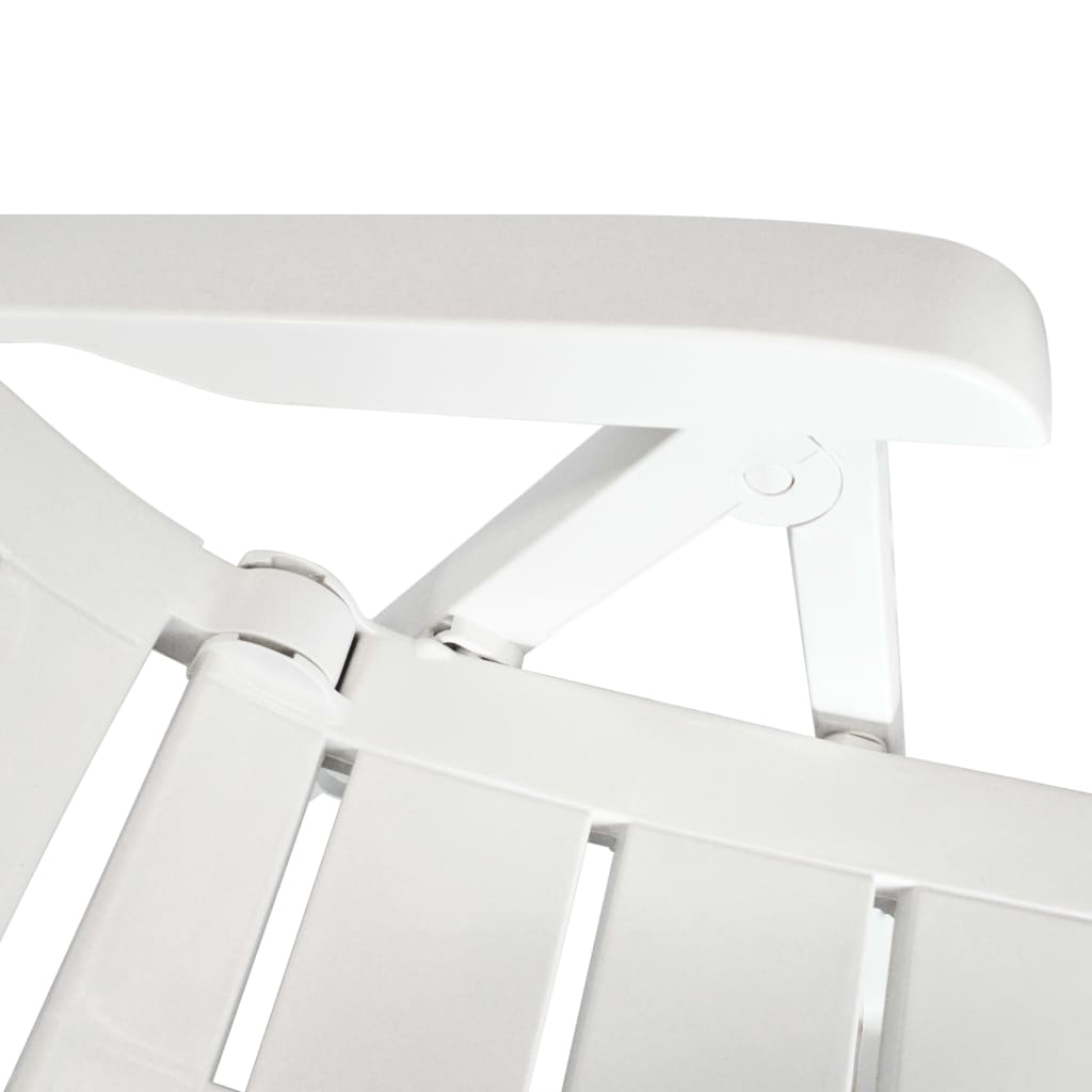 Sedie Reclinabili da Giardino 6 pz in Plastica Bianche | homemem39