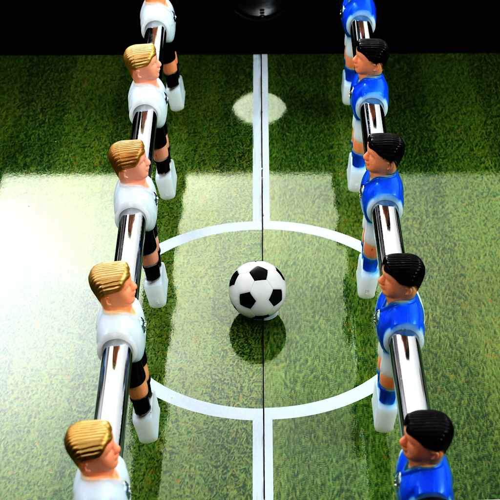 Tavolo Calcio Balilla in Acciaio 60 kg 140x74,5x87,5 cm Nero | homemem39