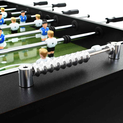 Tavolo Calcio Balilla in Acciaio 60 kg 140x74,5x87,5 cm Nero | homemem39