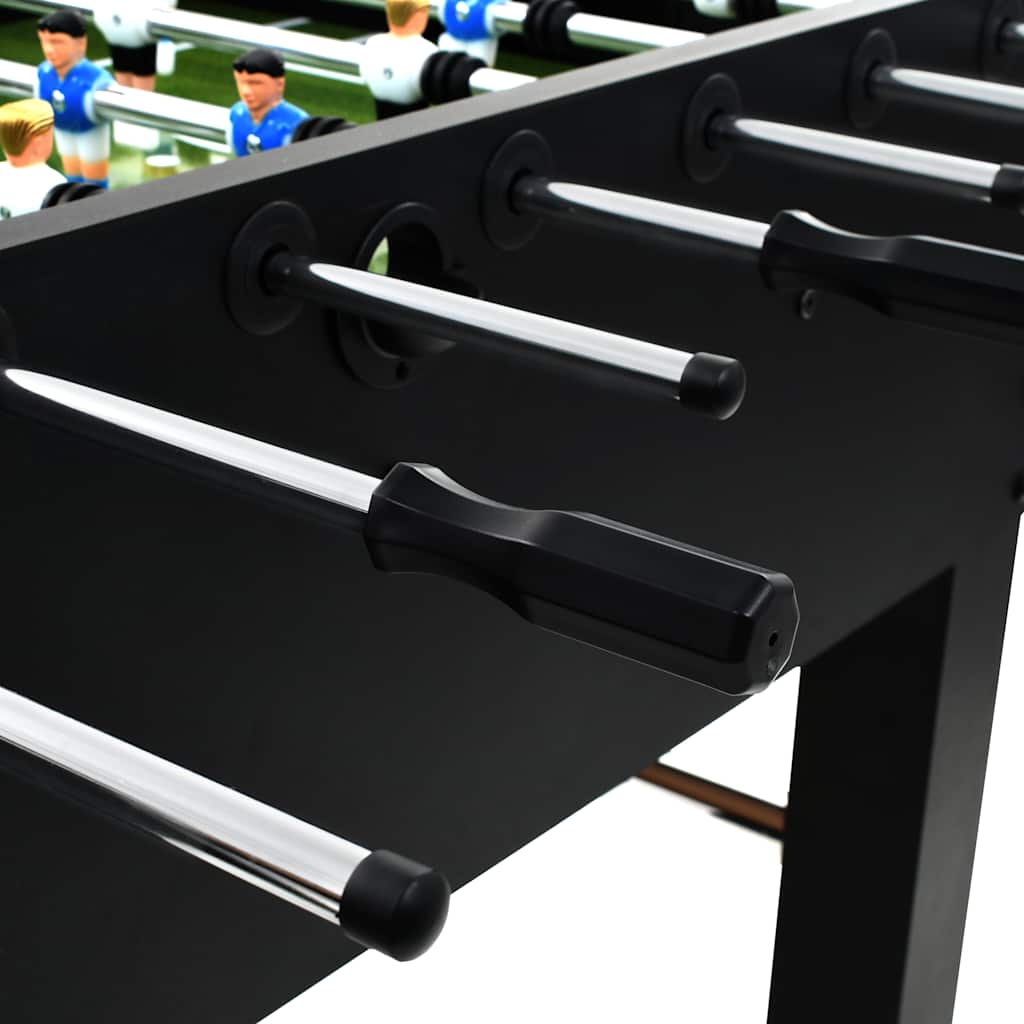 Tavolo Calcio Balilla in Acciaio 60 kg 140x74,5x87,5 cm Nero | homemem39