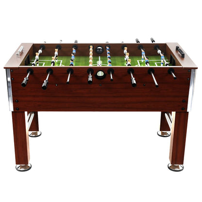 Tavolo Calcio Balilla in Acciaio 140x74,5x87,5 cm Marrone | homemem39