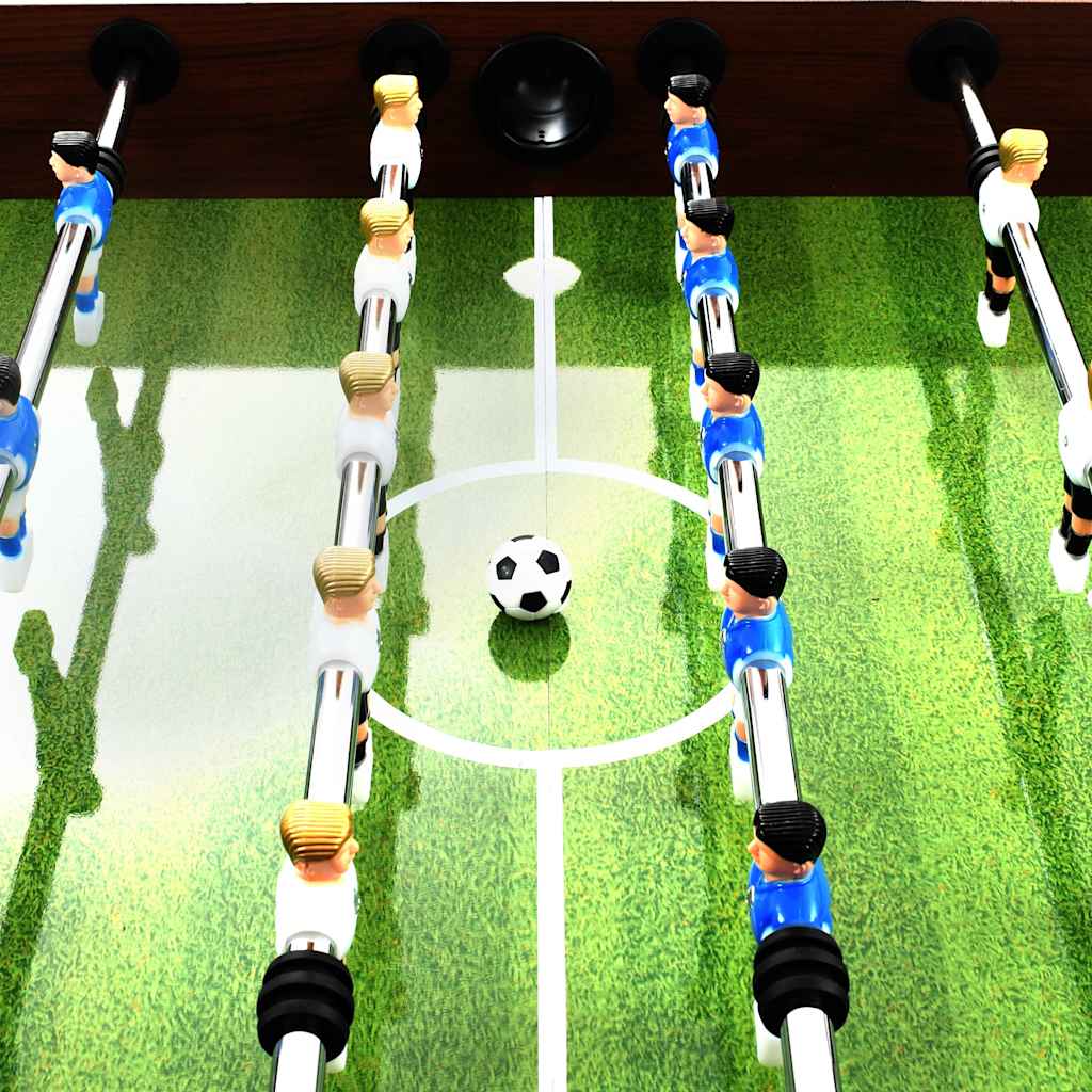 Tavolo Calcio Balilla in Acciaio 140x74,5x87,5 cm Marrone | homemem39