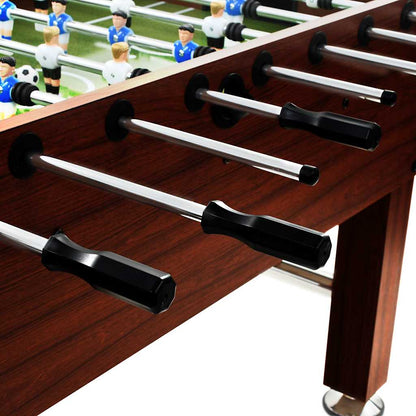 Tavolo Calcio Balilla in Acciaio 140x74,5x87,5 cm Marrone | homemem39