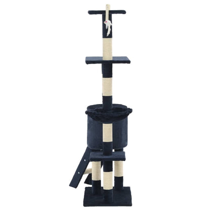 Albero per Gatti con Tiragraffi in Sisal 138 cm Blu Scuro | homemem39
