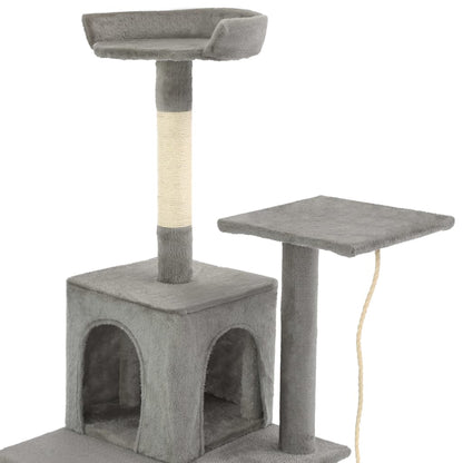 Albero per Gatti con Tiragraffi in Sisal 120 cm Grigio | homemem39