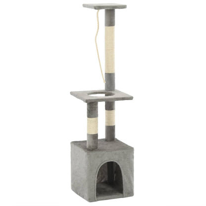 Albero per Gatti con Tiragraffi in Sisal 109 cm Grigio | homemem39