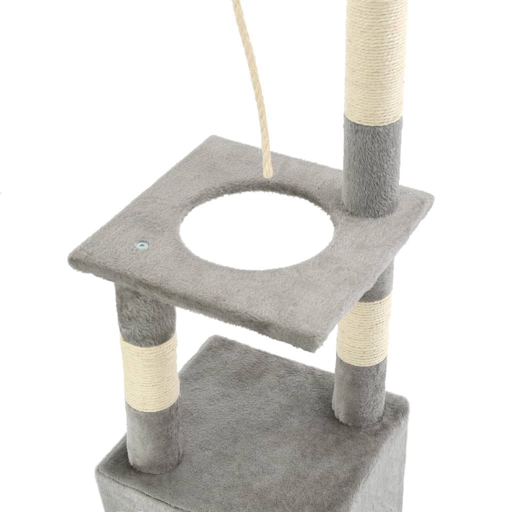 Albero per Gatti con Tiragraffi in Sisal 109 cm Grigio | homemem39