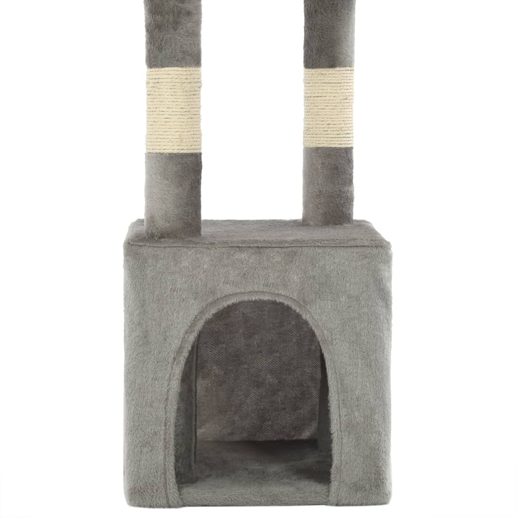 Albero per Gatti con Tiragraffi in Sisal 109 cm Grigio | homemem39