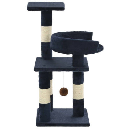 Albero per Gatti con Tiragraffi in Sisal 65 cm Blu | homemem39