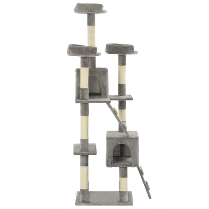 Albero per Gatti con Tiragraffi in Sisal 170 cm Grigio - homemem39