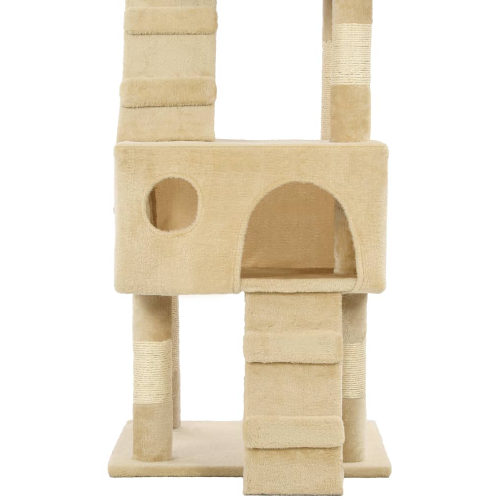 Albero per Gatti con Tiragraffi in Sisal 170 cm Beige | homemem39