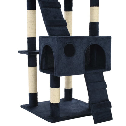 Albero per Gatti con Tiragraffi in Sisal 170 cm Blu | homemem39