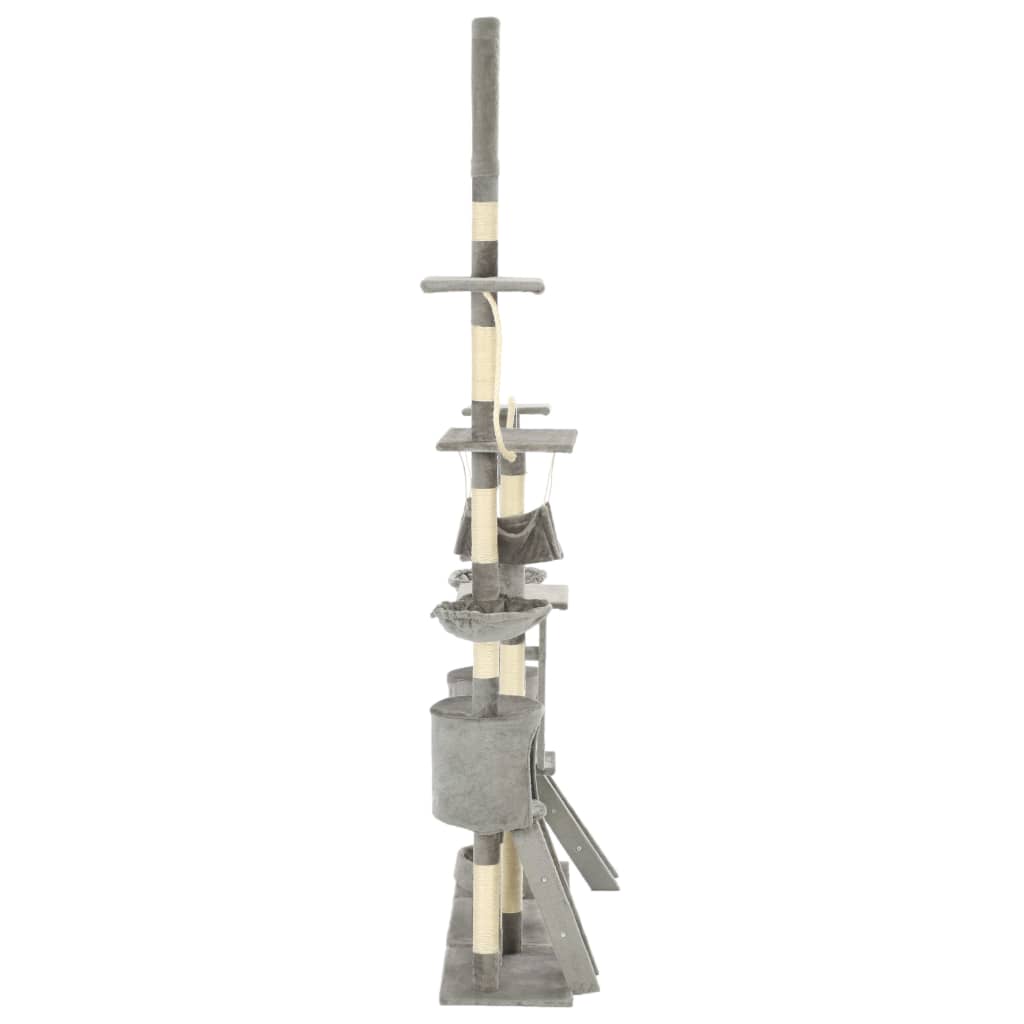 Albero per Gatti con Tiragraffi in Sisal 230-250 cm Grigio - homemem39
