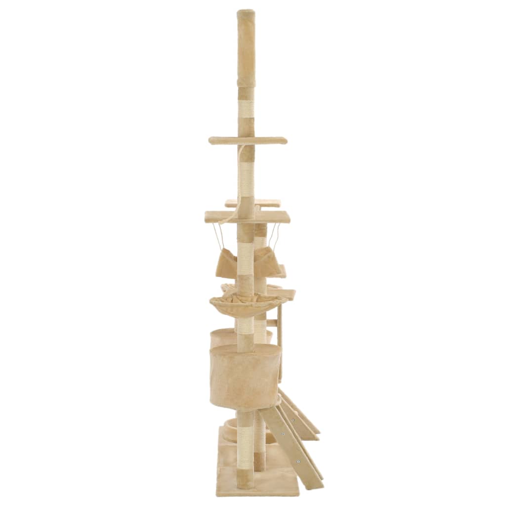 Albero per Gatti con Tiragraffi in Sisal 230-250 cm Beige | homemem39