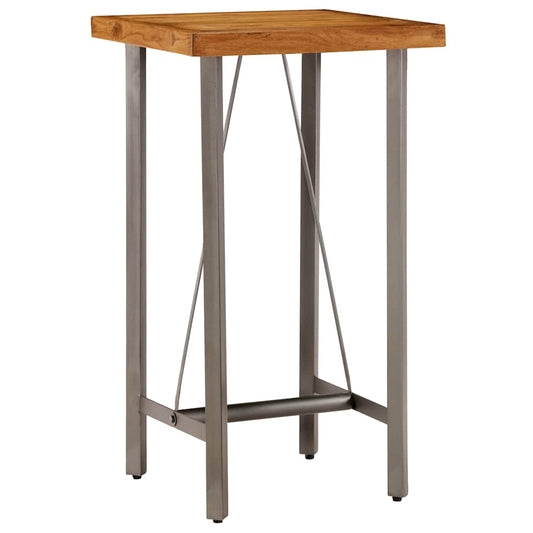 Tavolo da Bar in Teak Massello di Recupero 60x60x107 cm | homemem39