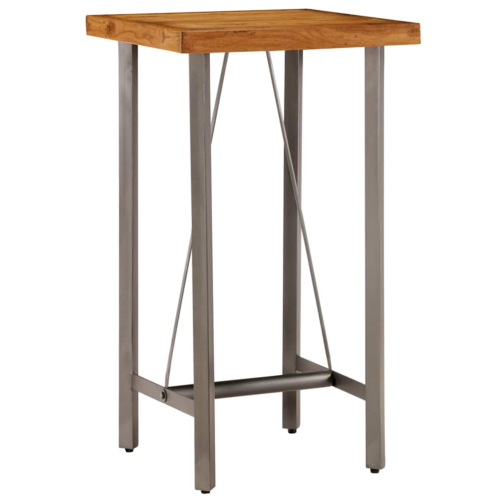 Tavolo da Bar in Teak Massello di Recupero 60x60x107 cm