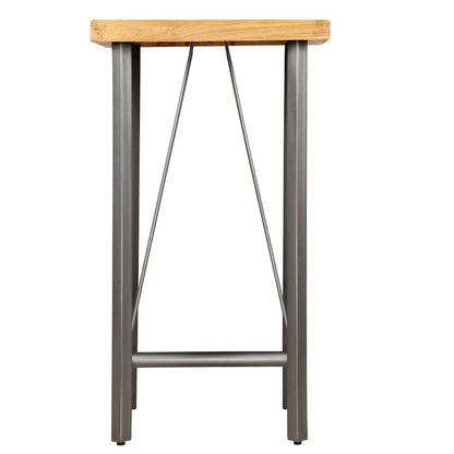 Tavolo da Bar in Teak Massello di Recupero 60x60x107 cm | homemem39