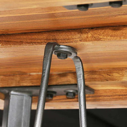 Tavolo da Bar in Teak Massello di Recupero 60x60x107 cm | homemem39