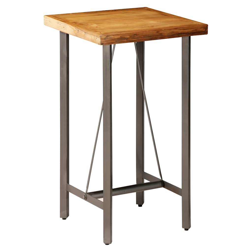 Tavolo da Bar in Teak Massello di Recupero 60x60x107 cm