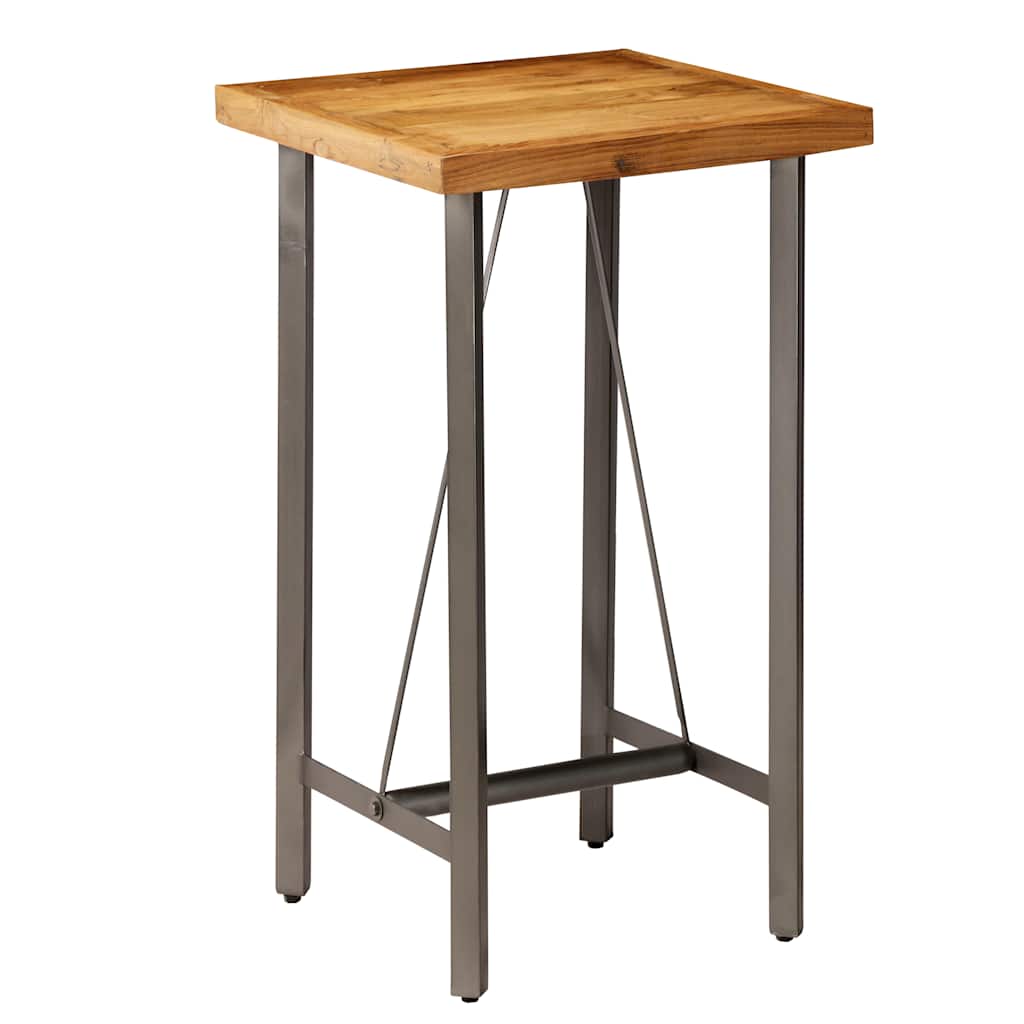 Tavolo da Bar in Teak Massello di Recupero 60x60x107 cm | homemem39