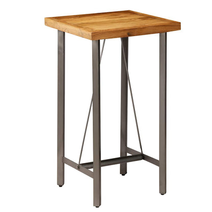 Tavolo da Bar in Teak Massello di Recupero 60x60x107 cm | homemem39