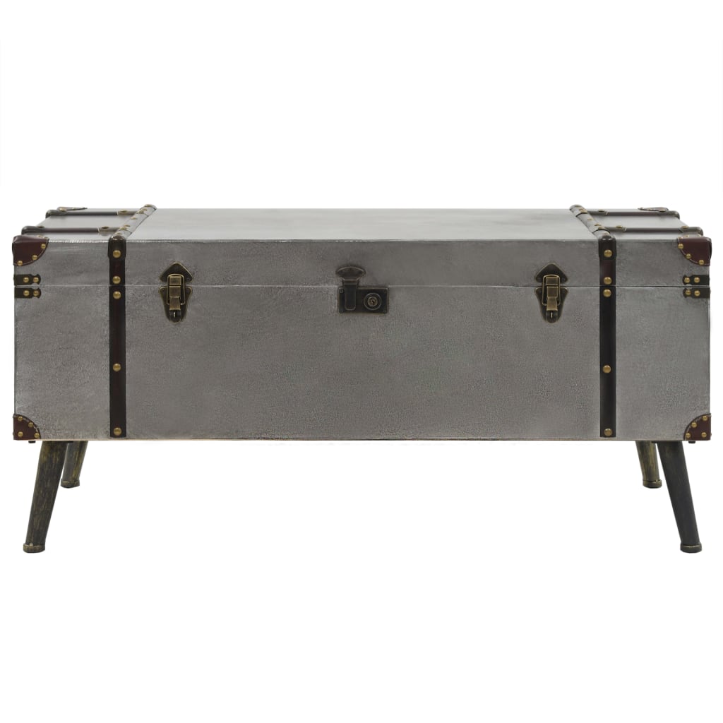 Tavolino da Salotto in MDF e Alluminio 102x51x47,5 cm | homemem39