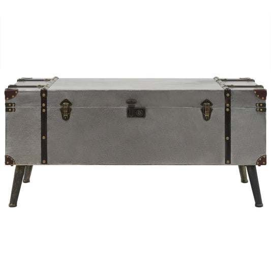 Tavolino da Salotto in MDF e Alluminio 102x51x47,5 cm | homemem39