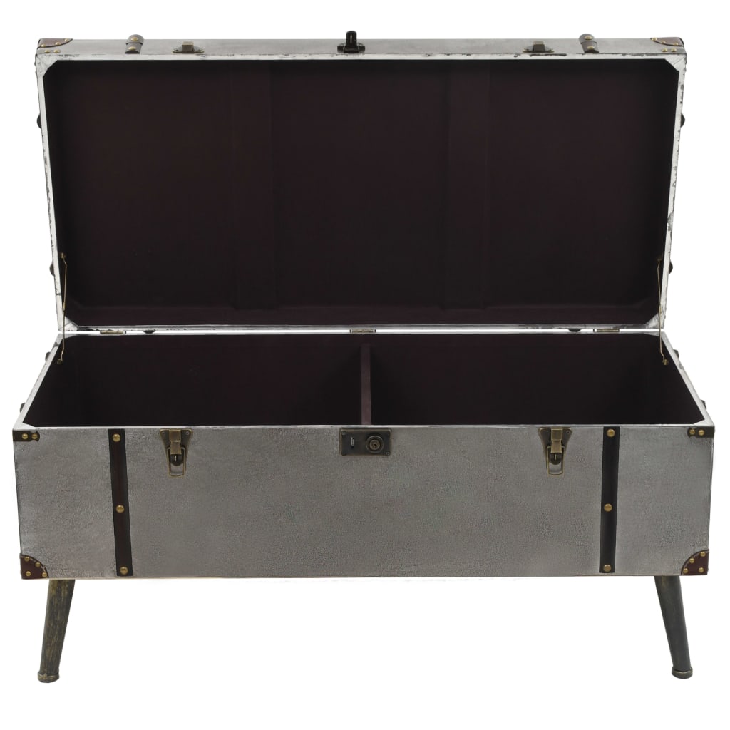 Tavolino da Salotto in MDF e Alluminio 102x51x47,5 cm | homemem39