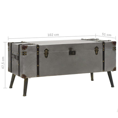 Tavolino da Salotto in MDF e Alluminio 102x51x47,5 cm | homemem39