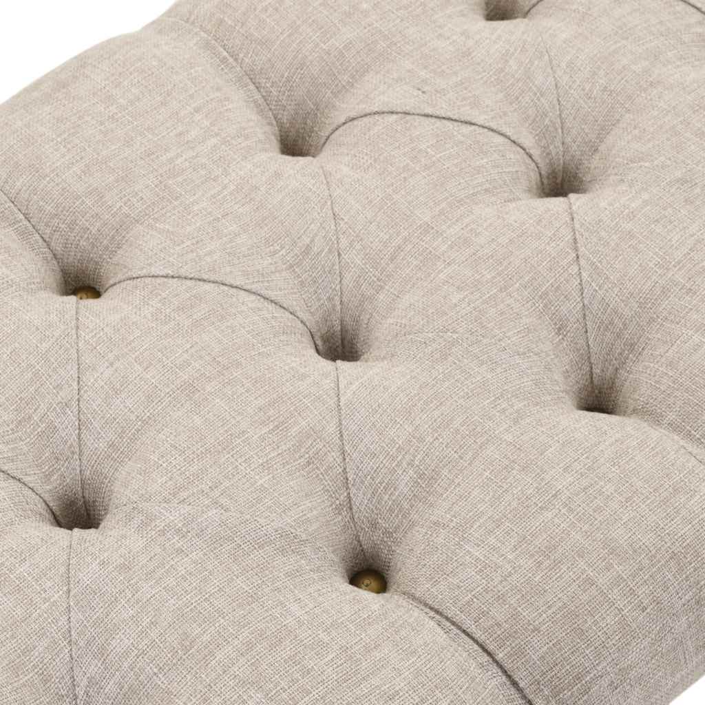 Cassapanca in Legno Massello e Tessuto 103x51x44 cm | homemem39