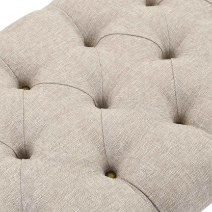 Cassapanca in Legno Massello e Tessuto 103x51x44 cm | homemem39