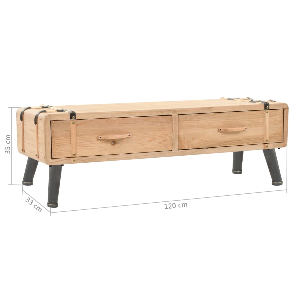 Mobile TV in Legno Massello di Abete 120x33x35 cm - homemem39