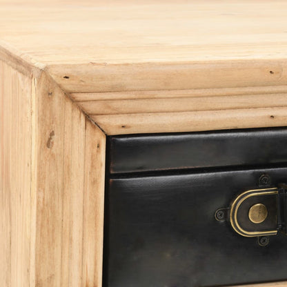 Comodino in Legno Massello di Abete 43x38x50 cm - homemem39